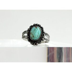 Bell Trading Post Vintage Sterling Silver Turquoise Southwest Ring - sz 7.75